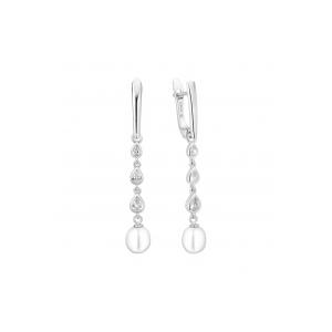 Серьги SK25481EL Белый жемчуг